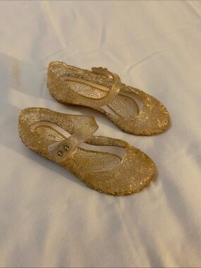 Girls' Sparkle Jelly Mary Jane Shoes - Gold
